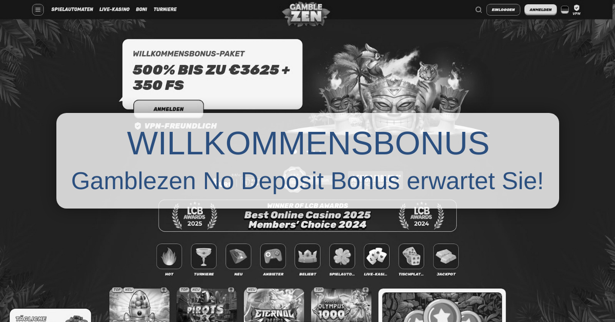 Gamblezen No Deposit Bonus Deutschland 2026 | Ohne Einzahlung